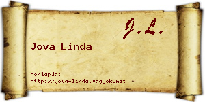 Jova Linda névjegykártya
